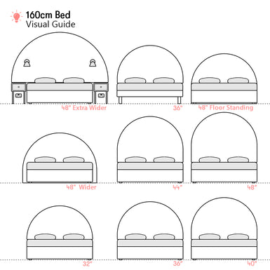 Lunarleigh | 1600mm European King size | Domed | Shaped Upholstered Headboard