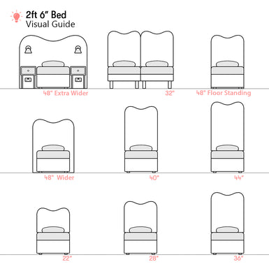 Cliveden | 2ft 6 Small Single | Double-Humped | Shaped Upholstered Headboard
