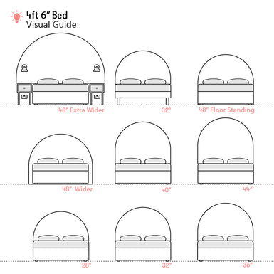 Lunarleigh | UK 4ft 6 Double | Domed | Shaped Upholstered Headboard