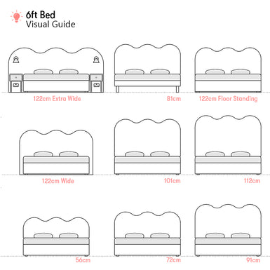 Ripley | 6ft Super King | Waved | Upholstered Headboard