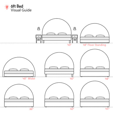 Lunarleigh | 6ft Super King size | Domed | Shaped Upholstered Headboard