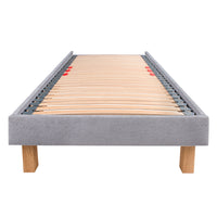 Dilly 3 Sided 2ft 6 Small Single Upholstered Bed Frame with Interchangeable Legs