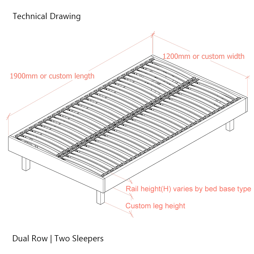 Goring 4ft Small Double Upholstered Bed Frame with Interchangeable Bed Legs