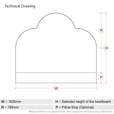 Melford | Triple Arch | 6ft Super King | Upholstered Headboard