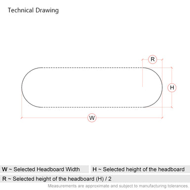 Newby | 140cm Euro Double | Capsule-Shaped | Upholstered Headboard