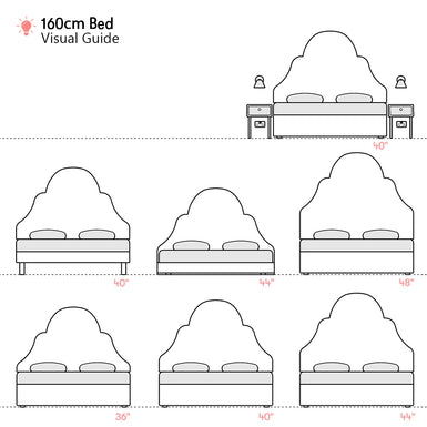 Westwood | European King 160cm | Tiered Arch | Shaped Upholstered Headboard