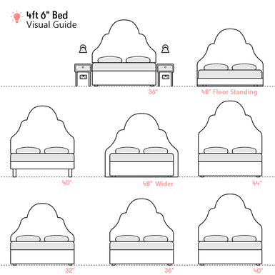 Westwood | 4ft 6 UK Double | Tiered Arch | Shaped Upholstered Headboard