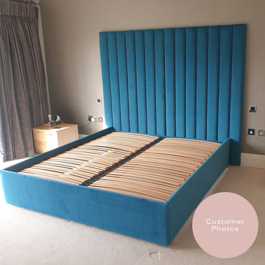 Staveley | Small Double 4ft | Vertical Fluted Panels | Upholstered Headboard