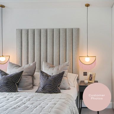 Staveley | UK Double 4ft 6 | Vertical Fluted Panels | Upholstered Headboard