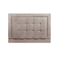 Gresham European King Size 160cm Headboard with Upholstered Border, Piping and Buttons