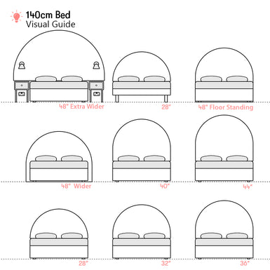 Lunarleigh | 1400mm European Double | Domed | Shaped Upholstered Headboard