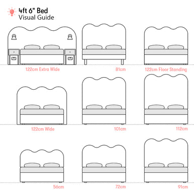 Ripley | 140cm European Double | Waved | Upholstered Headboard