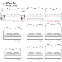 Cliveden | 1600mm European King size | Double-Humped | Shaped Upholstered Headboard