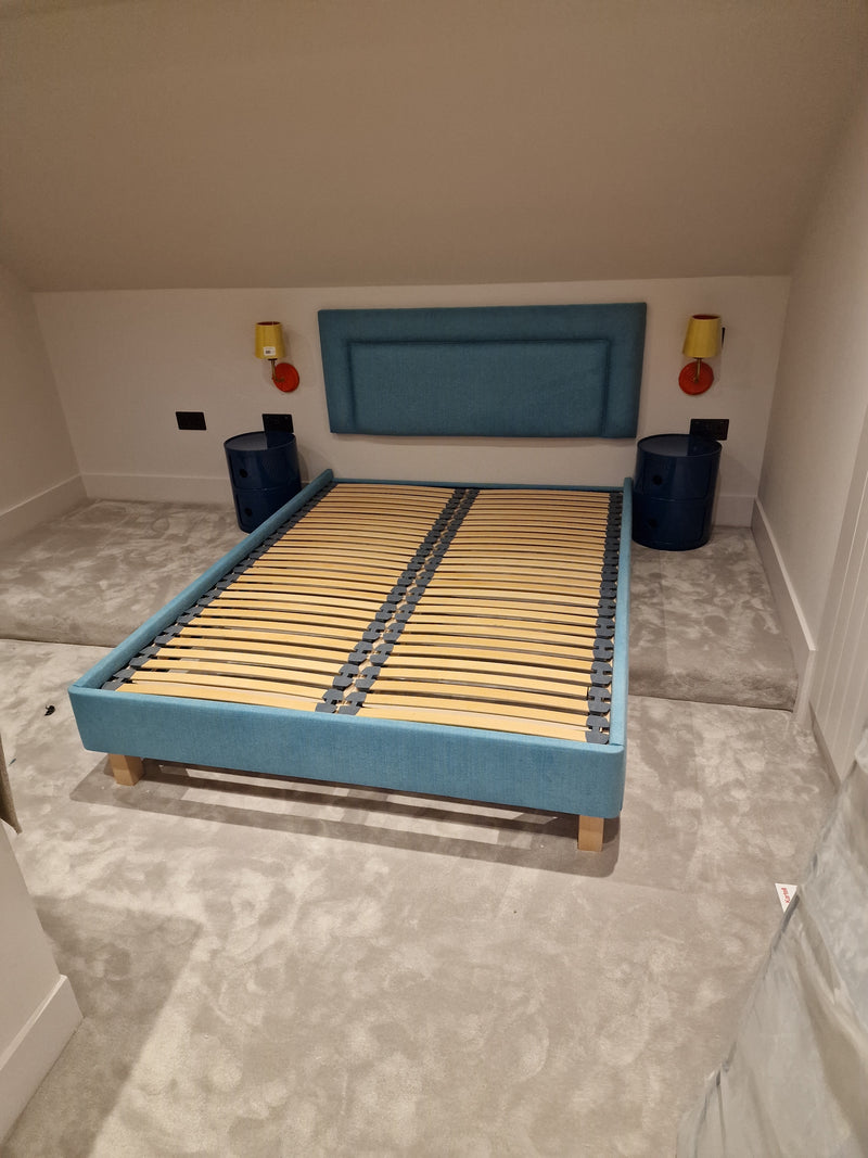 Bespoke Bed & Headboard for a  stepped floor loft room 