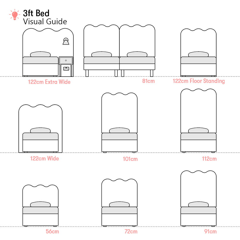 Ripley | 3ft Single | Waved | Upholstered Headboard