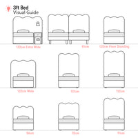 Ripley | 3ft Single | Waved | Upholstered Headboard