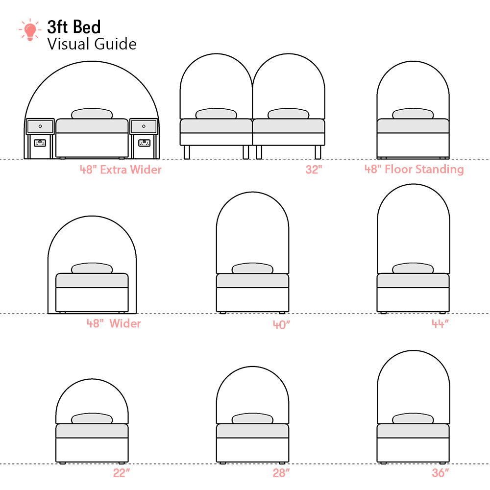Lunarleigh | 3ft Single | Domed | Shaped Upholstered Headboard