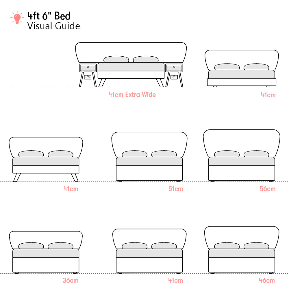 Calke | 4ft 6 UK Double | Flare | Upholstered Headboard