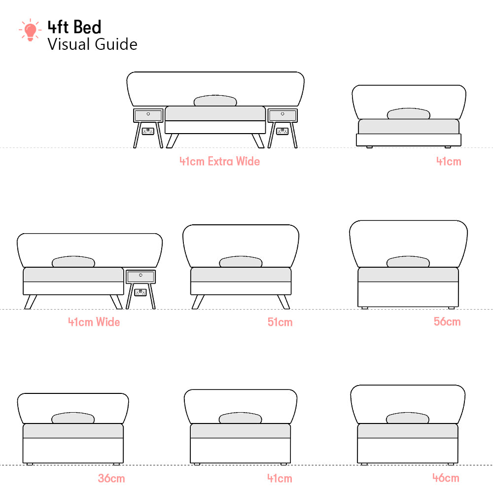 Calke | 4ft Small Double | Flare | Upholstered Headboard
