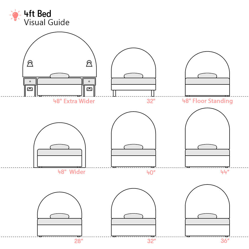 Lunarleigh | 4ft Small Double | Dome | Shaped Upholstered Headboard