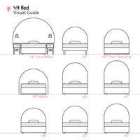 Lunarleigh | 4ft Small Double | Dome | Shaped Upholstered Headboard