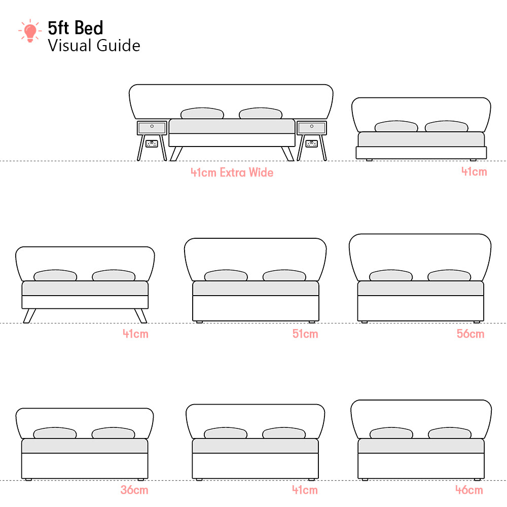 Calke | 5ft UK King | Flare | Upholstered Headboard