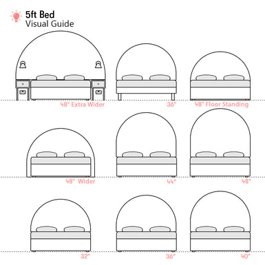 Lunarleigh | UK 5ft King size | Domed | Shaped Upholstered Headboard