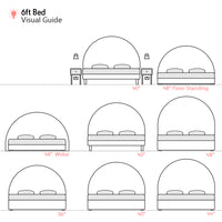 Lunarleigh | 6ft Super King size | Domed | Shaped Upholstered Headboard