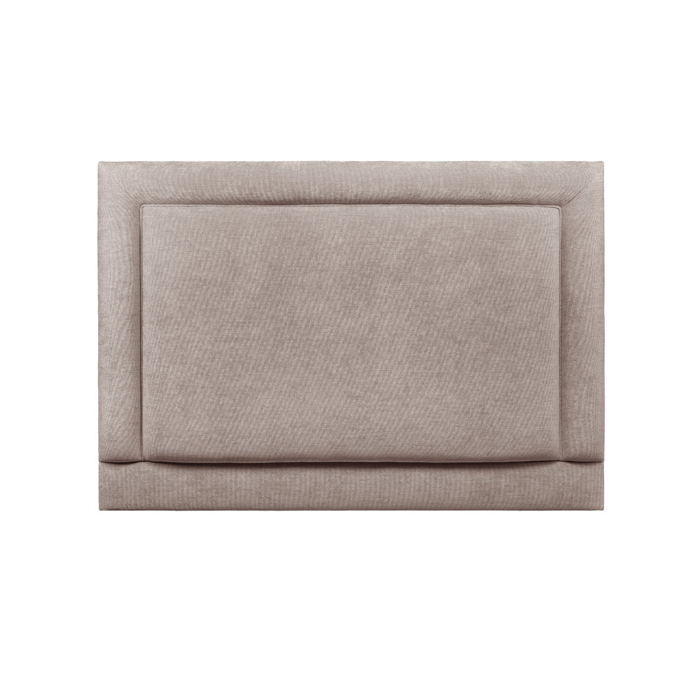 Ampersand Emperor Size Upholstered Headboard with a Upholstered Border and Piping
