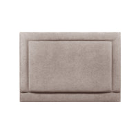 Ampersand Emperor Size Upholstered Headboard with a Upholstered Border and Piping