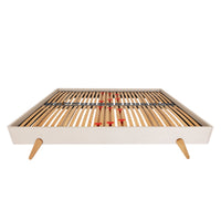 Chatsworth – Upholstered Bed Frame with External Oak Legs – Super King (6ft)