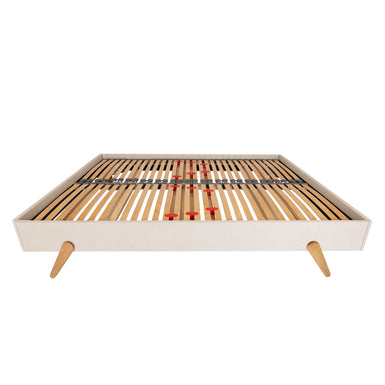 Chatsworth – Upholstered Bed Frame with External Oak Legs – Super King (6ft)