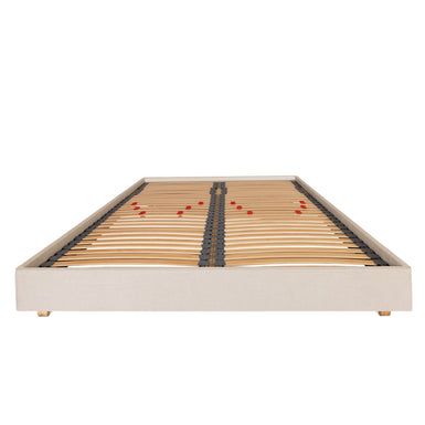 Chatsworth – Upholstered Bed Frame with External Oak Legs – European King (160cm)