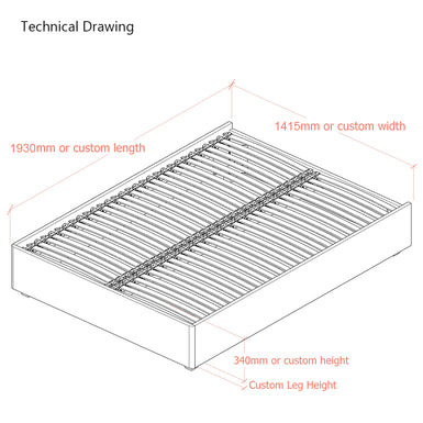 Corinthia 3 Sided 4ft 6 Double Upholstered Bed Frame