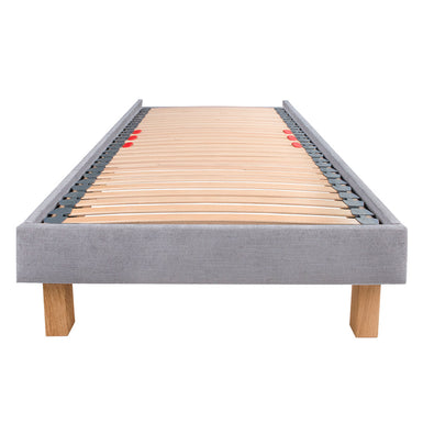Dilly 3 Sided European Small Single 80cm Upholstered Bed Frame with Interchangeable Legs