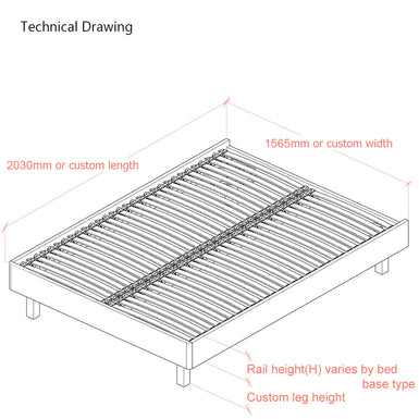 Dilly 3 Sided 5ft King size Upholstered Bed Frame with Interchangeable Legs