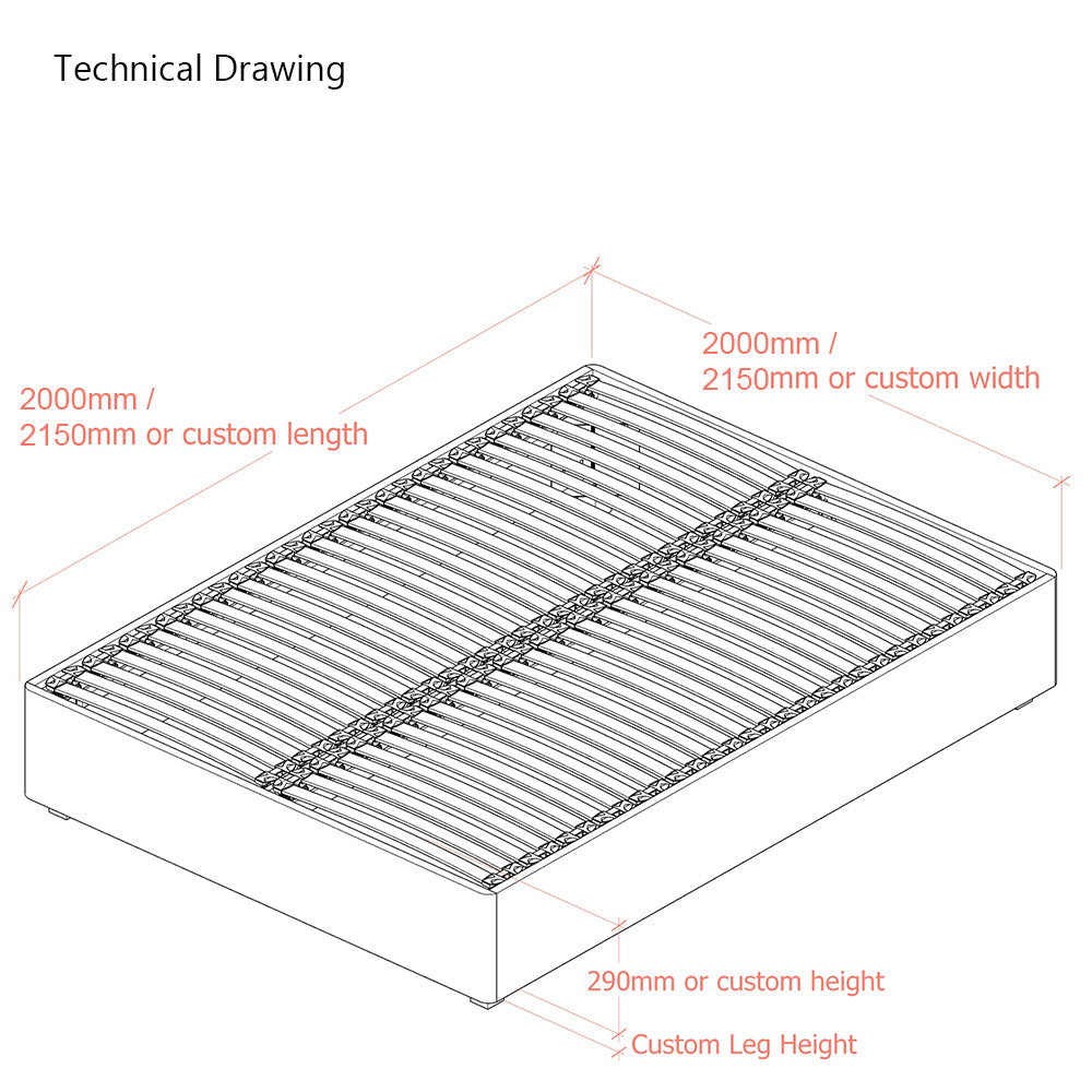 Fleming Space-Saving Emperor Size Upholstered Bed Frame