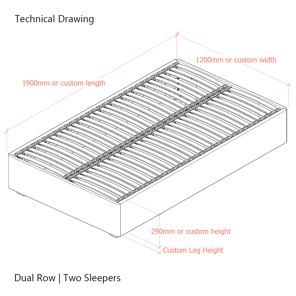 Fleming Space-Saving 4ft Small Double Upholstered Bed Frame