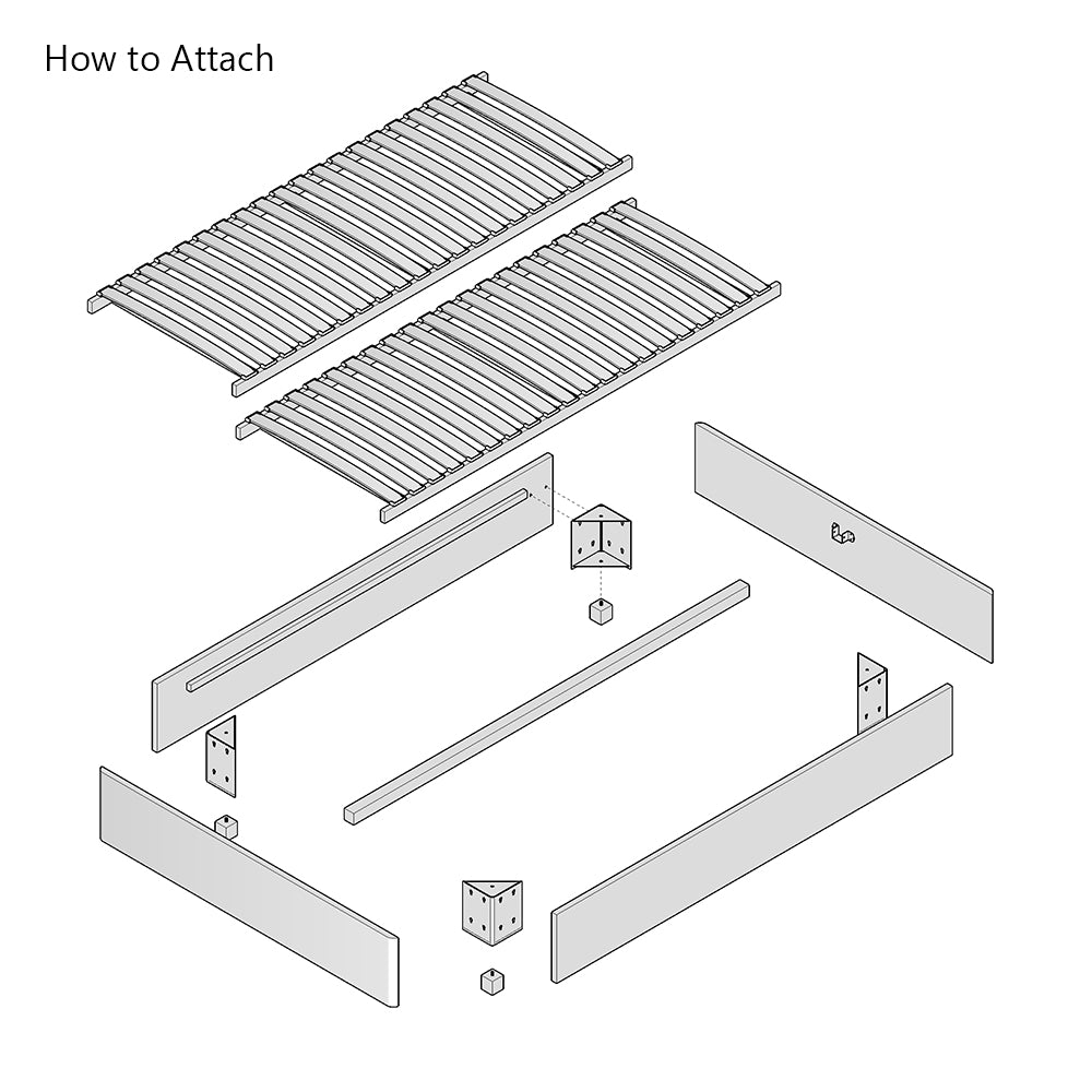 Fleming Space-Saving Upholstered Bed Frame