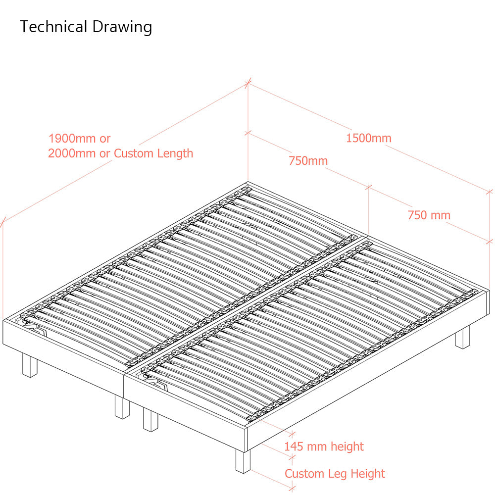 Goring | 5ft UK King Size | Upholstered Bed Frame Set | Zip and Link