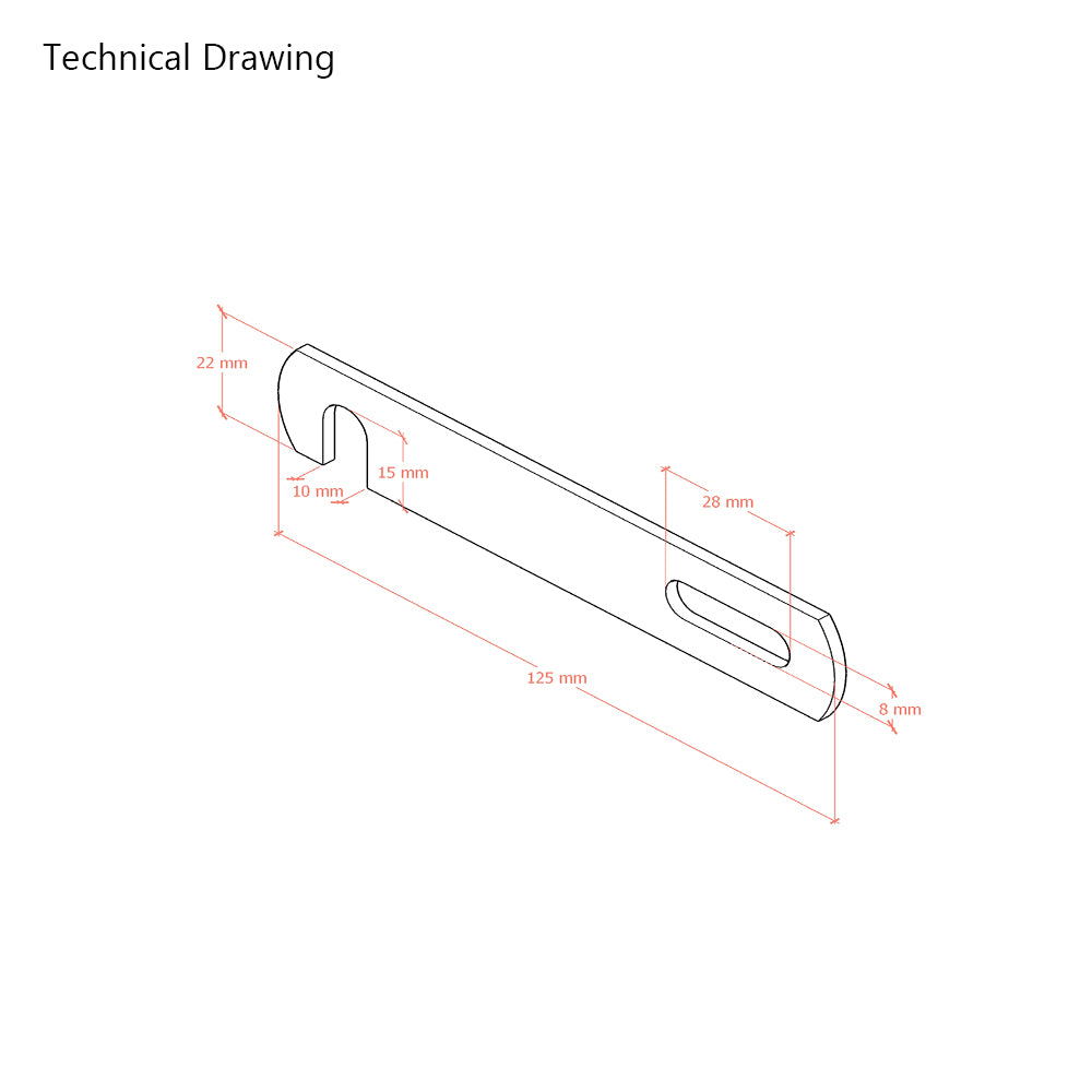125mm Brass Plated Divan Bed Linking Bars Kit