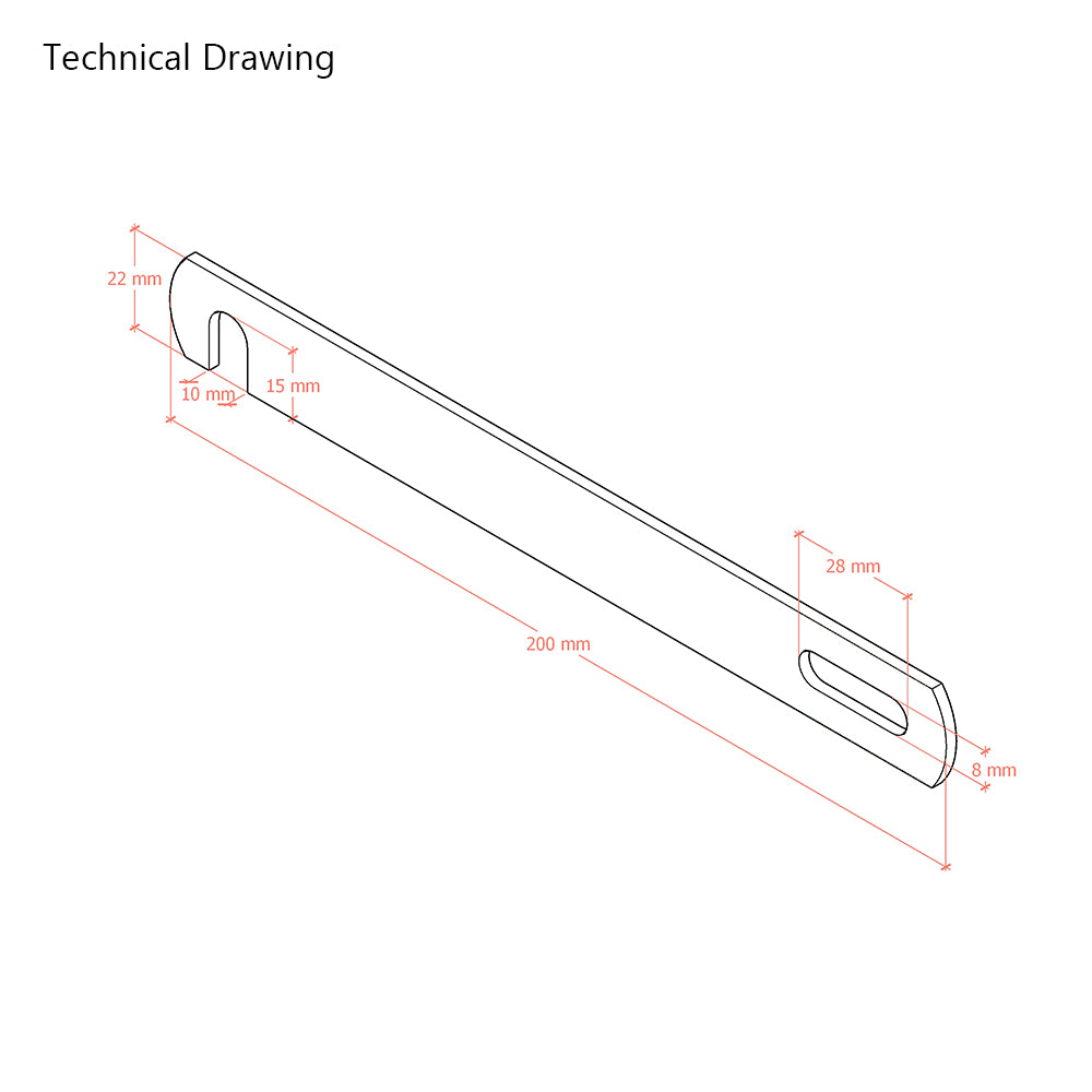 200mm Brass Plated Divan Bed Linking Bars Kit