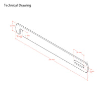 200mm Nickel Plated Divan Bed Linking Bars Kit