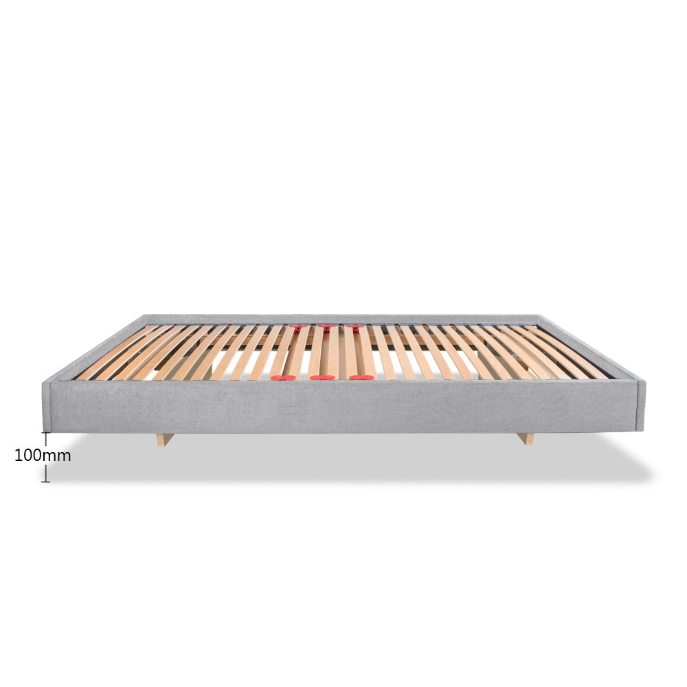 Lalit European 80cm Small Single Floating Upholstered Bed Frame
