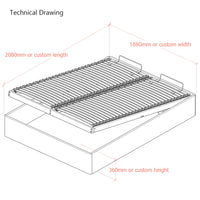 Langham 6ft Super-King size Upholstered Lift-Up Ottoman Bed Frame