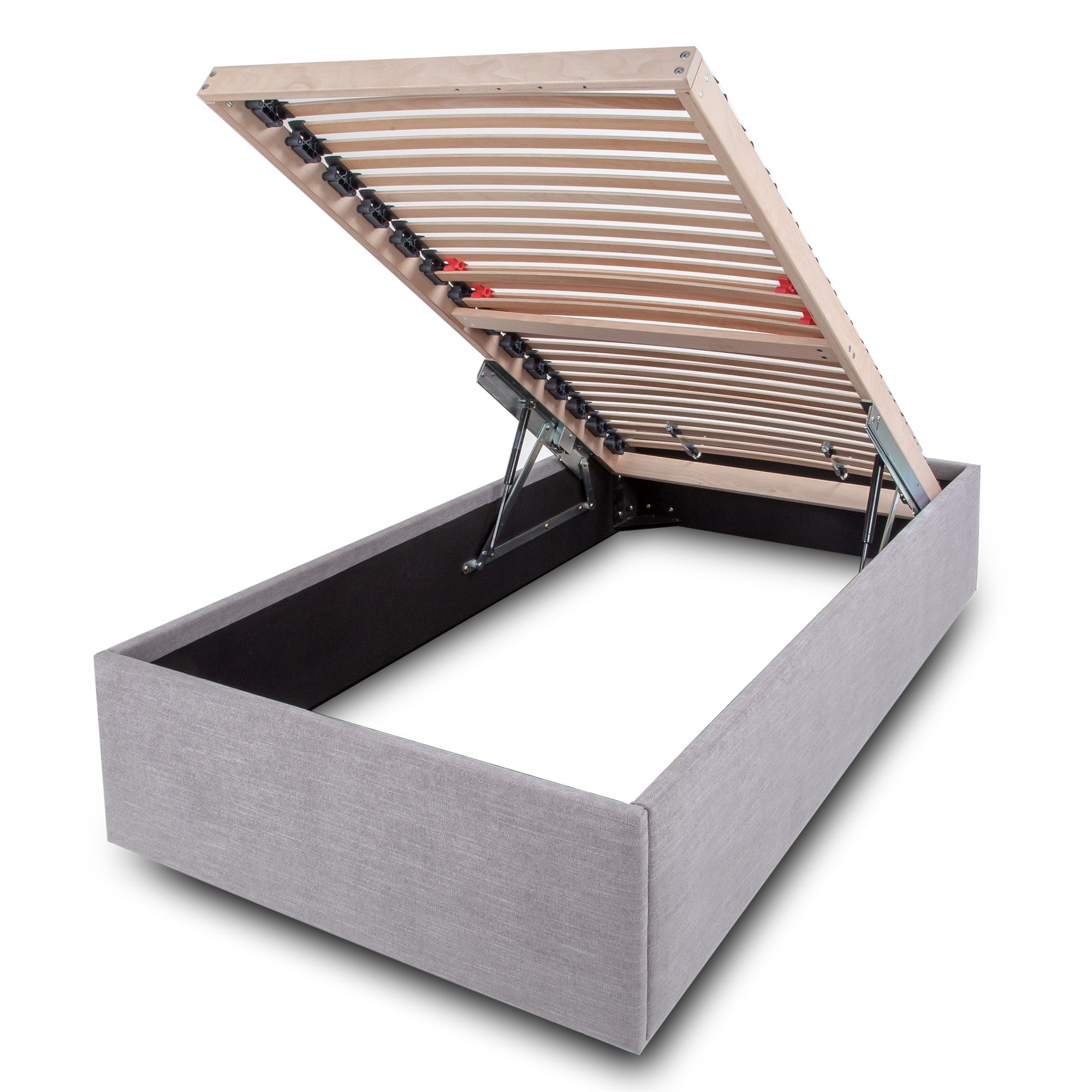 Langham European Small Single 80cm Upholstered Lift-Up Ottoman Bed Frame