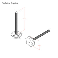 M8 x 110mm Metric Divan Bed Headboard Bolts (pair)