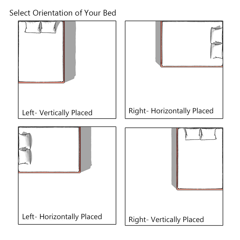 Megaro Corner 90cm European Single Upholstered Bed Frame