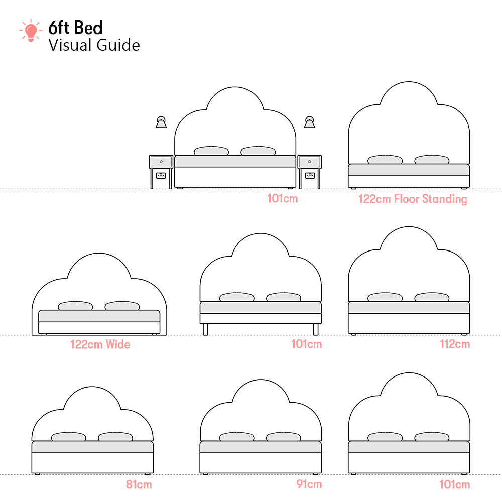 Melford | Triple Arch | 6ft Super King | Upholstered Headboard