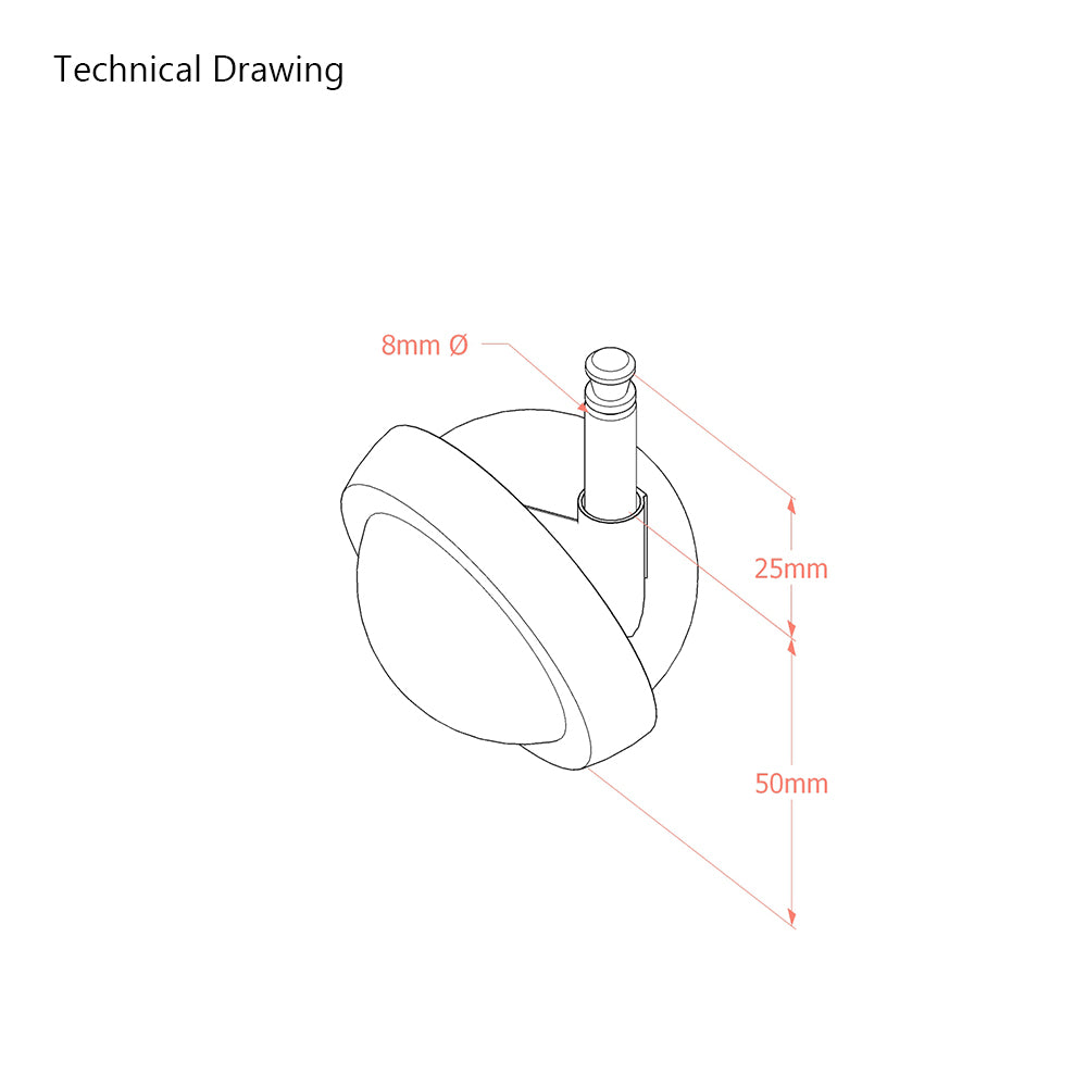 Metal Shepherd Ball Casters / Castors - Nickel - Various Fittings